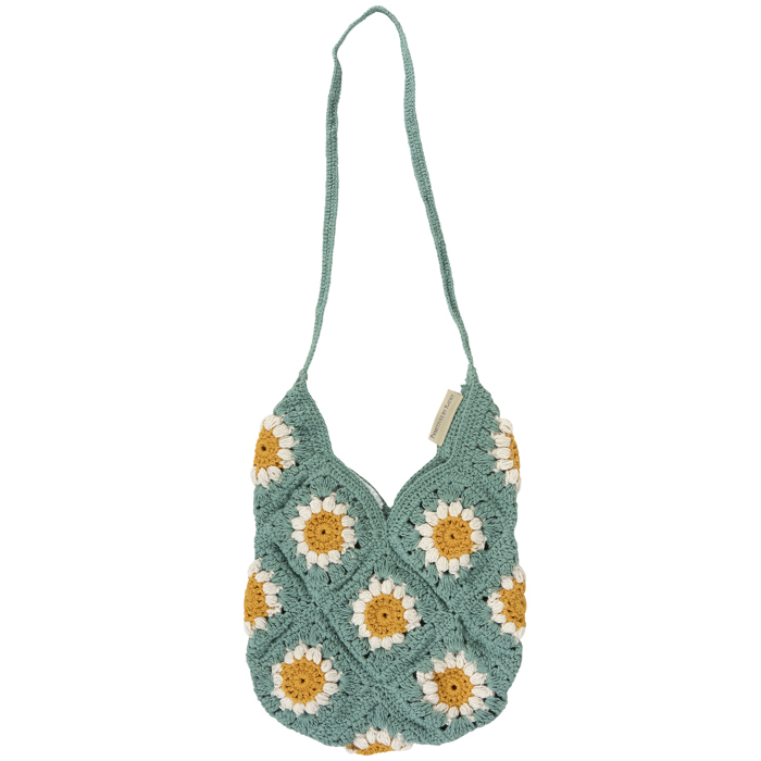 Daisies Crochet Tote Bag | Everyday Nature-themed Bag | 11" x 13"