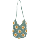  Daisies Crochet Tote Bag | Everyday Nature-themed Bag | 11" x 13"