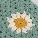  Crochet Daisy Crossbody Bag | Handmade Cotton Shoulder Sling Handbag | 6.5" x 8"