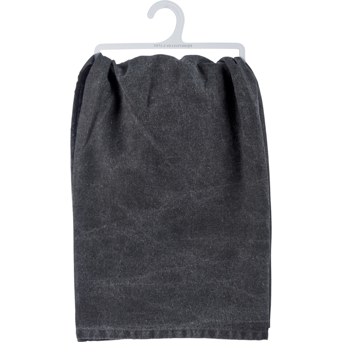 Dark Butterflies Kitchen Towel | Cotton Tea Hand Dish Cloth Black Stonewashed | 28" x 28"