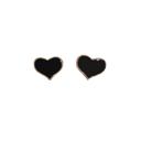  Dark Heart Stud Earrings in Black