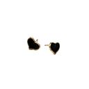  Dark Heart Stud Earrings in Black