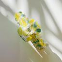  Lemons Cheerful Yellow Print 4 Inch Lobster Hair Claw
