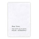  Dear Liver, This Season May Be Rough-STAY STRONG! Face to Face Towel | Kitchen Tea Bar Dish Towel