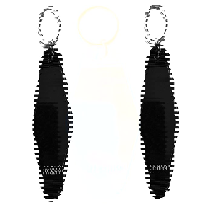 Department of Redundancy Department Motel Style Keychain in Black