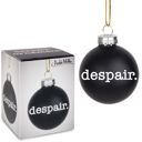 Single Despair Holiday Mini Glass Ornament in Black