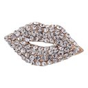  Diamond Kiss Lapel Pin | 0.9" Glam Rhinestone Gold Pin Brooch