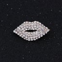  Diamond Kiss Lapel Pin | 0.9" Glam Rhinestone Gold Pin Brooch