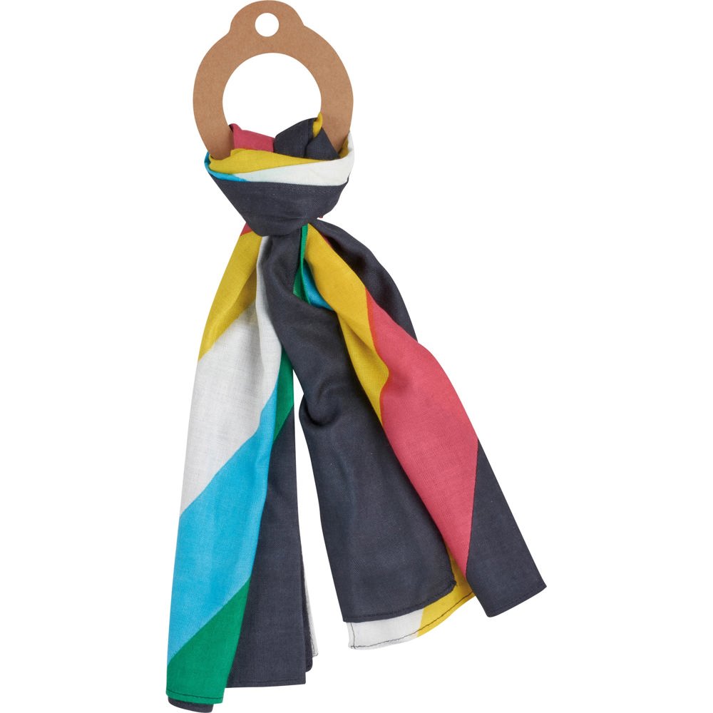 Disability Pride Small Scarf | Disability Flag Color Rainbow Stripe Bandana | 30" x 18"