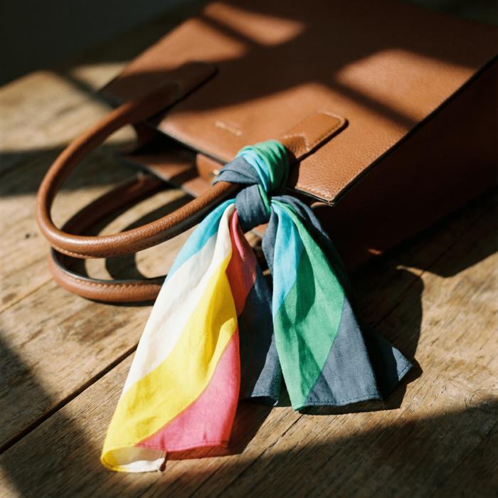 Disability Pride Small Scarf | Disability Flag Color Rainbow Stripe Bandana | 30" x 18"