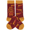  Do Epic Shit Socks | Superhero Illustration Funny Crew Socks