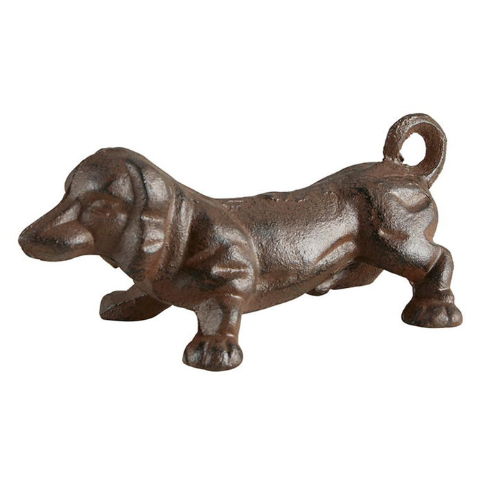 Dog Cast Iron Decor in Brown | Dachshund Figurine | Pet Dog Lover Gifts