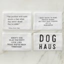  Dog Haus Kitchen Towel in White | Cotton Tea Dish Towel | 30" x 30"