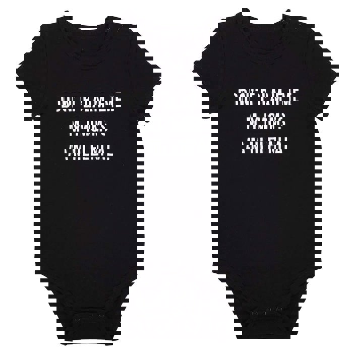 Don't Blame Me Baby Snapshirt  | Unisex Baby Cotton Short Sleeve Body Suit | Size 6-12 months