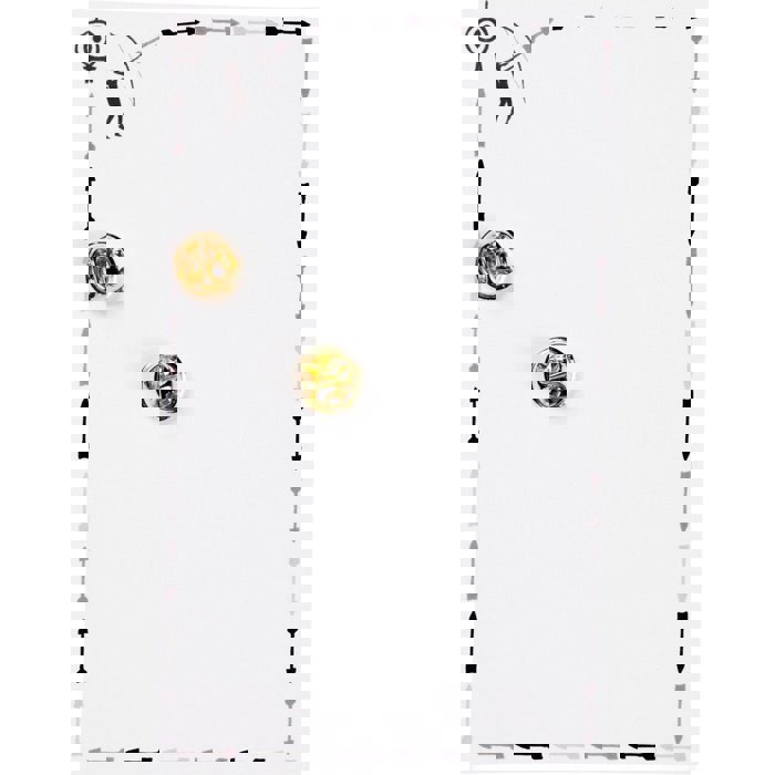 Don't Look Back Arrow Enamel Pin in Gold on Gift Card