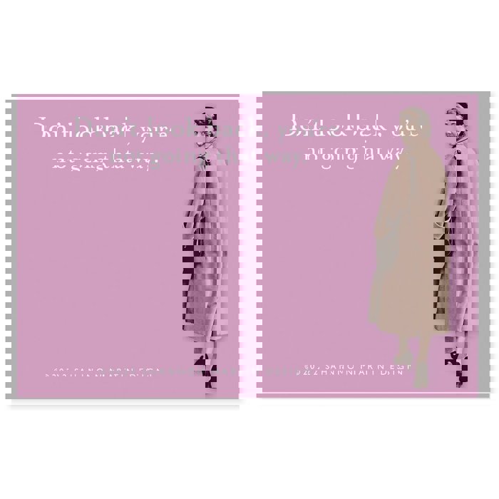 Don't Look Back You're Not Going That Way Sticky Notes in Purple