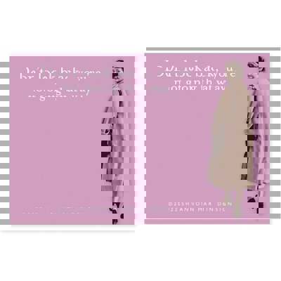 Don't Look Back You're Not Going That Way Sticky Notes in Purple