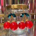  Double Cherries Rockabilly Earrings | Gift For Her Fashion Jewelry | 2.5" long