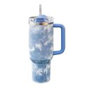 Blue Clouds Clouds 40 Oz Tumbler Stainless Steel Insulated Handle Tumbler - XL Size with Straw