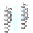 Blue Clouds Clouds 40 Oz Tumbler Stainless Steel Insulated Handle Tumbler - XL Size with Straw