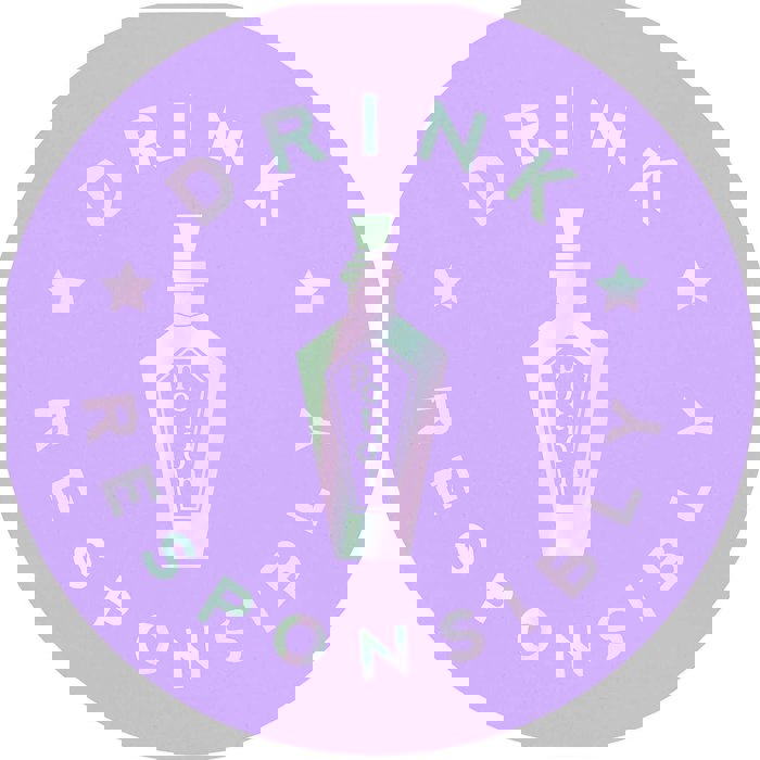 Drink Responsibly Silver Iridescent Potion Round Party/Beverage/Cocktail Napkins