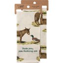 Duck You, You Ducking Ass Animal Puns Embroidered Tea and Dish Towels | Linen Novelty Kitchen Towels