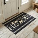  Eat Fresh Farm to Fork Decorative Polyester Rug 34" x 20" | Black Indoor Kitchen Floor Mat