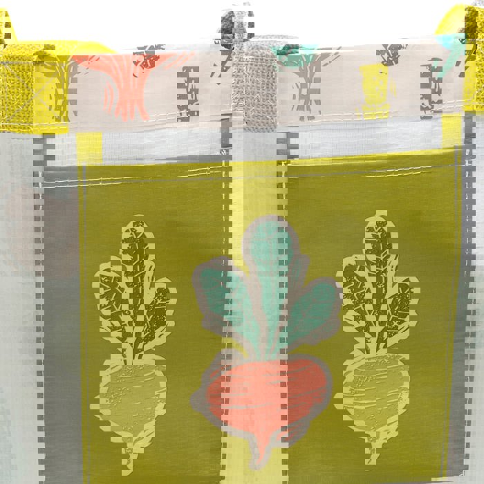 Eat More Plants Shopping Tote | Extra Large Market Eco Bag | 19.50" x 17.50" x 7"