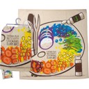  Eating Is A Necessity Cooking Is An Art Dish Cloth Towel | Novelty Silly Tea Towels | Cute Kitchen Hand Towel | 28" x 28"