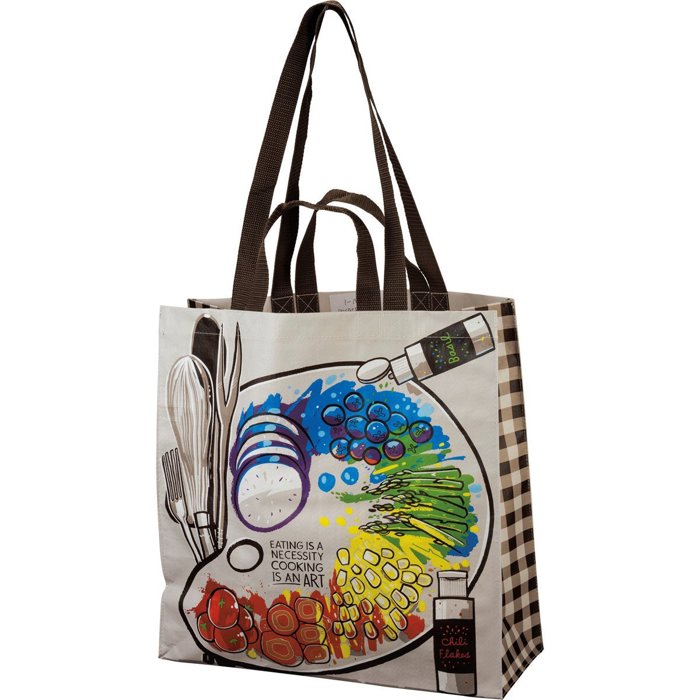 Large Market Shopper Totes with Cute Designs and Sayings | Daily Shopping Storage Bag