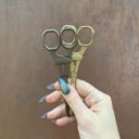  Eiffel Tower Mini Scissors in Antique Bronze or Gold - Giftable Stocking Stuffer Embroidery Utility Scissors Desk Accessory