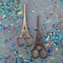  Eiffel Tower Mini Scissors in Antique Bronze or Gold - Giftable Stocking Stuffer Embroidery Utility Scissors Desk Accessory