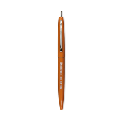You Are The Chosen One Refillable Pen in Orange and Silver