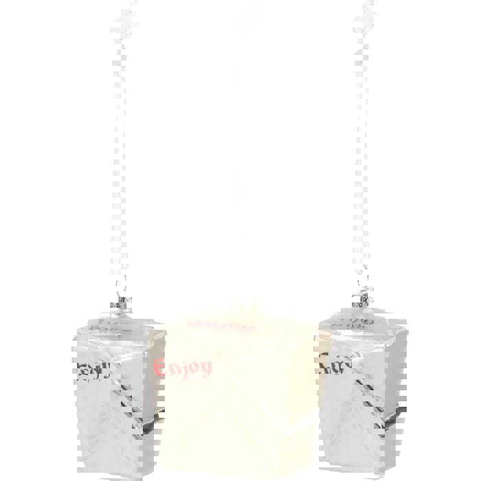 Enjoy Takeout Glass Ornament | Christmas Tree Hanging Decor