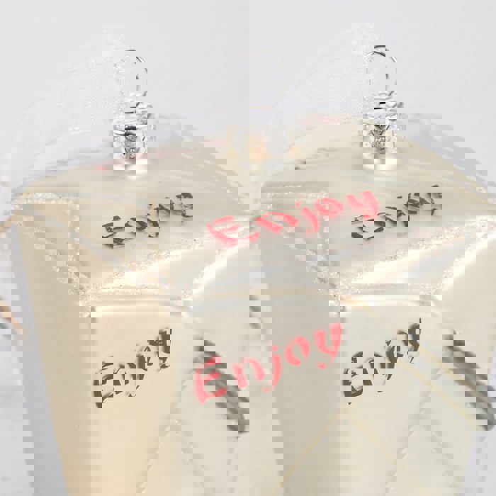 Enjoy Takeout Glass Ornament | Christmas Tree Hanging Decor