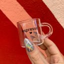  Espresso Glass Espresso Cup | Coffee Tea Clear Mug | Tiny Heart Design