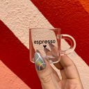  Espresso Glass Espresso Cup | Coffee Tea Clear Mug | Tiny Heart Design