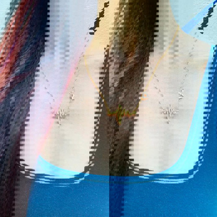 Every Heartbeat Necklace in Gold