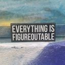  Everything Is Figureoutable Wooden Box Sign | Black and White Desk Wall Display