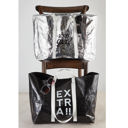  Extra Black Large Wrinkle Carry All Bag | Big Grocery Shopping Tote Bag