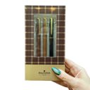  Favorite Memories 3 Piece Refillable Pen Set | Set of 3 Giftable Pens in Plaid Box