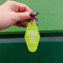  FBI Female Brat Initiative Motel Style Keychain in Green
