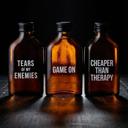  Set of 3 Amber Mini Flask | Gifts for Him