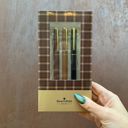  Favorite Memories 3 Piece Refillable Pen Set | Set of 3 Giftable Pens in Plaid Box