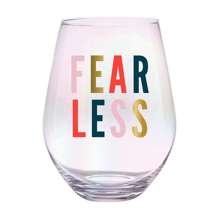 Fearless Jumbo Stemless Wine Glass in Iridescent | 30 Oz. | Holds an Entire Bottle of Wine