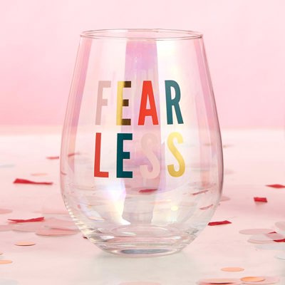 Fearless Jumbo Stemless Wine Glass in Iridescent | 30 Oz. | Holds an Entire Bottle of Wine