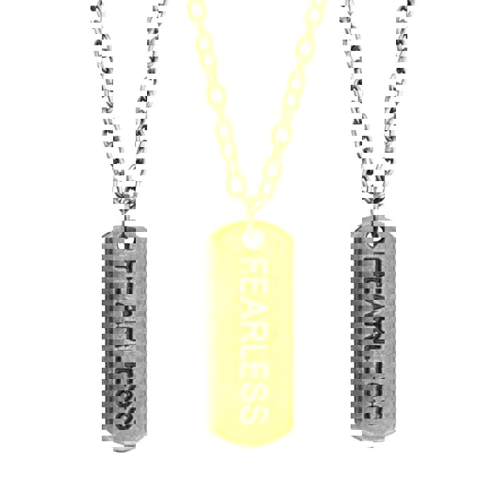 Fearless Necklace in Dark Brass Color