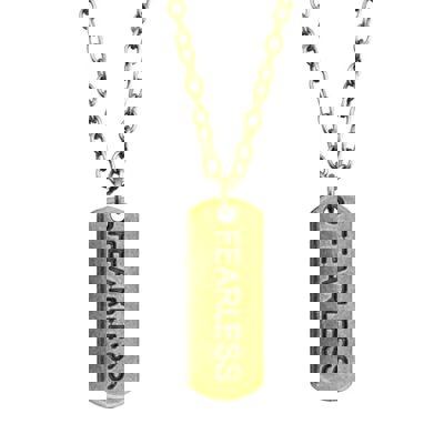 Fearless Necklace in Dark Brass Color