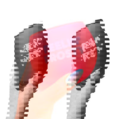 Feelin' Frosty Roly Poly Glass in Tinted Red | 13oz