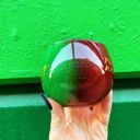  Feeling Naughty/Feeling Nice Roly Poly Glass in Tinted Red and Green | Holiday Drinkware 13oz